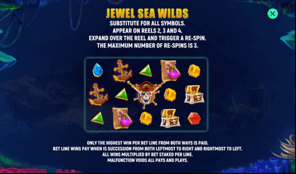 Jewel Sea Pirate Riches дикие символы